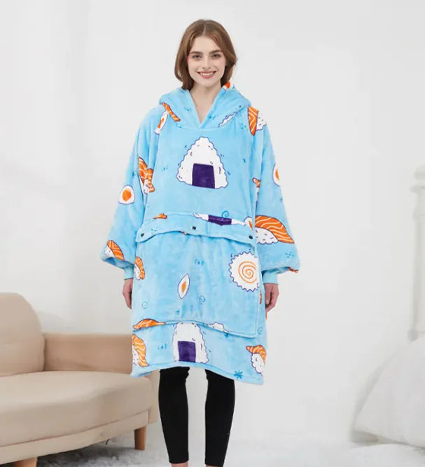 USB Electric Hooded Heating Lazy Blanket