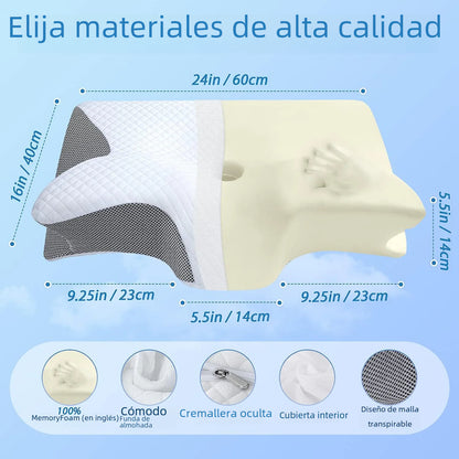 Memory Foam Neck Pillow for Sleep and Support